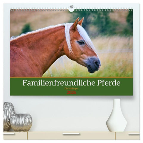 Familienfreundliche Pferde (hochwertiger Premium Wandkalender 2026 DIN A2 quer), Kunstdruck in Hochglanz