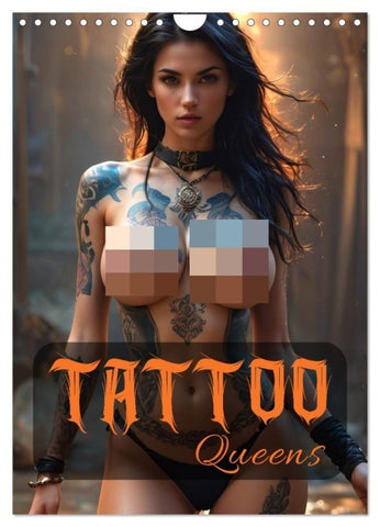 Tattoo Queens (Wandkalender 2027 DIN A4 hoch), CALVENDO Monatskalender