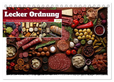 Lecker Ordnung (Tischkalender 2026 DIN A5 quer), CALVENDO Monatskalender