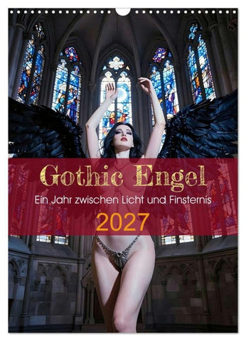 Gothic Engel (Wandkalender 2027 DIN A3 hoch), CALVENDO Monatskalender