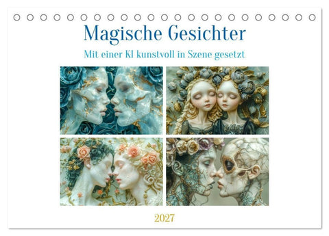 Magische Gesichter (Tischkalender 2027 DIN A5 quer), CALVENDO Monatskalender