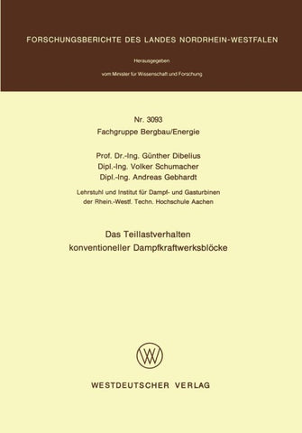 Das Teillastverhalten konventioneller Dampfkraftwerksblöcke