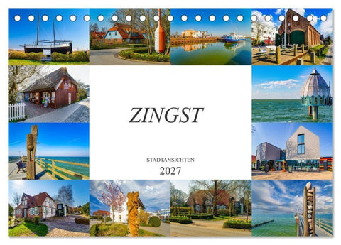 Zingst Stadtansichten (Tischkalender 2027 DIN A5 quer), CALVENDO Monatskalender
