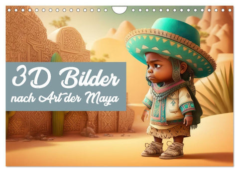 3D Bilder nach Art der Maya (Wandkalender 2027 DIN A4 quer), CALVENDO Monatskalender