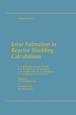 Error Estimation in Reactor Shielding Calculations