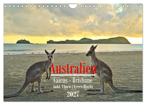 Australien - Cairns-Brisbane (Wandkalender 2027 DIN A4 quer), CALVENDO Monatskalender