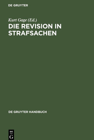 Die Revision in Strafsachen