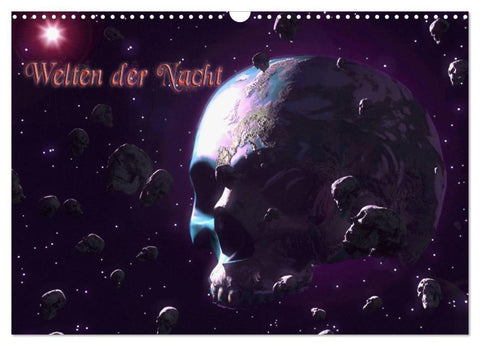 Welten der Nacht - Gothic und Dark Art (Wandkalender 2027 DIN A3 quer), CALVENDO Monatskalender