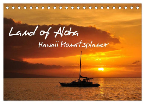 Land of Aloha - Hawaii Monatsplaner (Tischkalender 2026 DIN A5 quer), CALVENDO Monatskalender