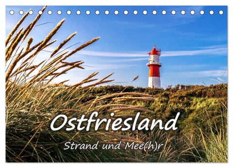 OSTFRIESLAND Strand und Mee(h)r (Tischkalender 2026 DIN A5 quer), CALVENDO Monatskalender