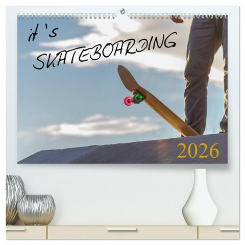 it's SKATEBOARDING (hochwertiger Premium Wandkalender 2026 DIN A2 quer), Kunstdruck in Hochglanz