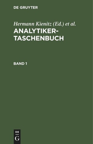 Analytiker-Taschenbuch. Band 1