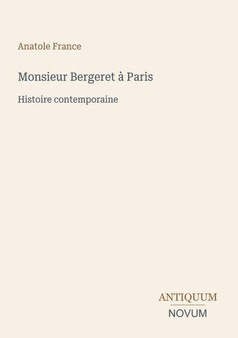 Monsieur Bergeret à Paris