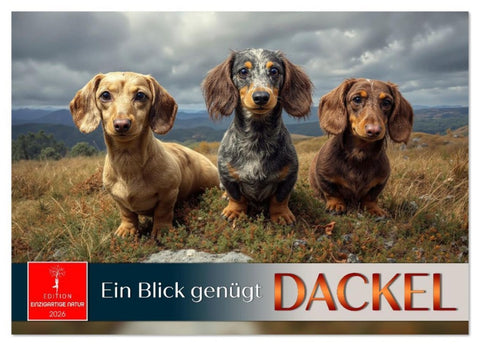 Dackel - ein Blick genügt (Wandkalender 2026 DIN A4 quer), CALVENDO Monatskalender