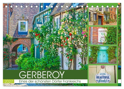 Gerberoy - Eines der schönsten Dörfer Frankreichs (Tischkalender 2027 DIN A5 quer), CALVENDO Monatskalender