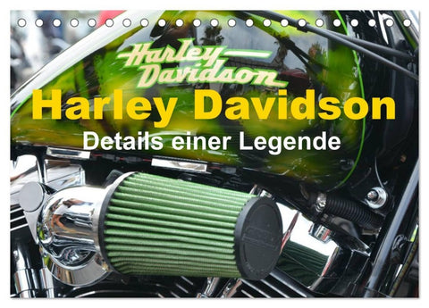 Harley Davidson - Details einer Legende (Tischkalender 2026 DIN A5 quer), CALVENDO Monatskalender