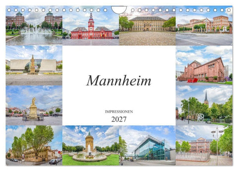 Mannheim Impressionen (Wandkalender 2027 DIN A4 quer), CALVENDO Monatskalender