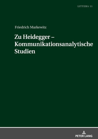 Zu Heidegger – Kommunikationsanalytische Studien