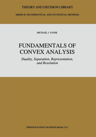 Fundamentals of Convex Analysis