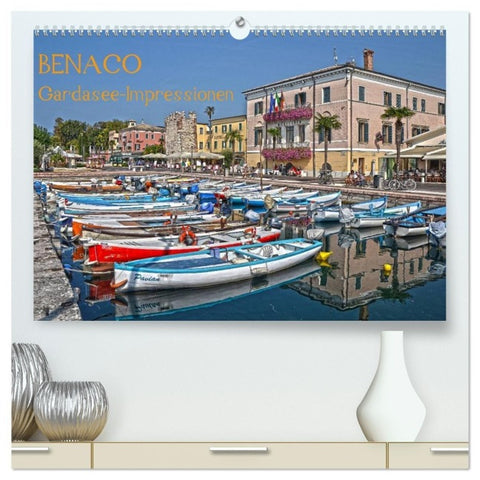BENACO - Gardasee-Impressionen (hochwertiger Premium Wandkalender 2027 DIN A2 quer), Kunstdruck in Hochglanz