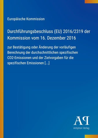 Durchführungsbeschluss (EU) 2016/2319 der Kommission vom 16. Dezember 2016