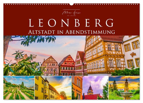 Leonberg - Altstadt in Abendstimmung (Wandkalender 2027 DIN A2 quer), CALVENDO Monatskalender