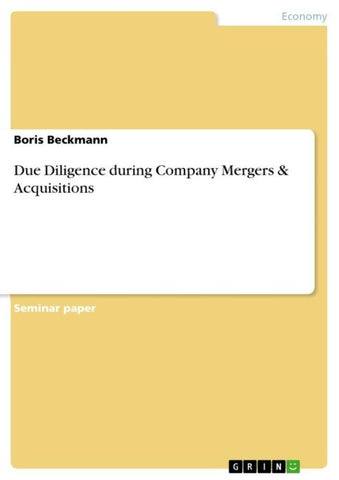 Due Diligence during Company Mergers & Acquisitions