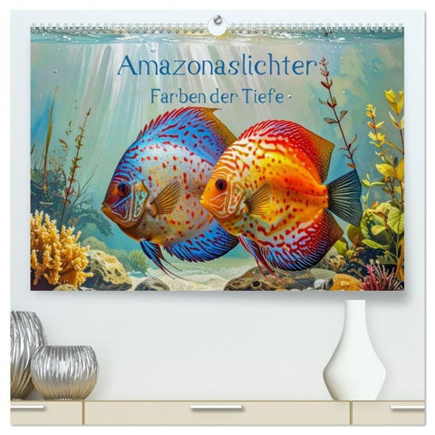 Amazonaslichter. Farben der Tiefe (hochwertiger Premium Wandkalender 2027 DIN A2 quer), Kunstdruck in Hochglanz