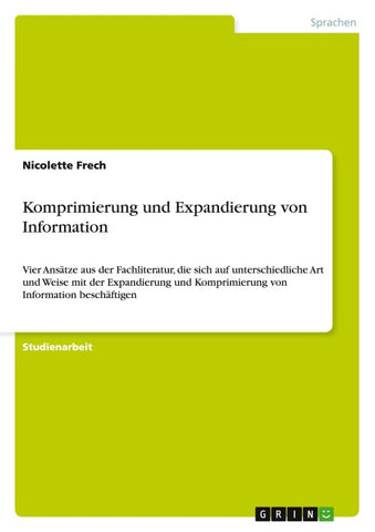 Komprimierung und Expandierung von Information