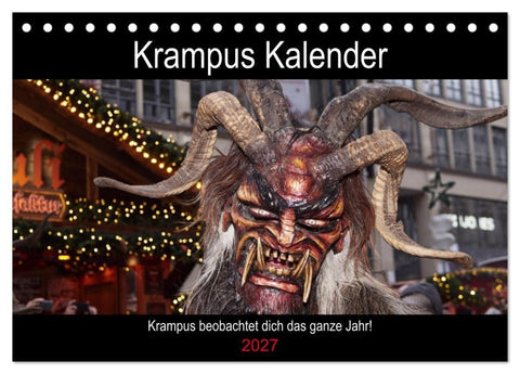 Krampus Kalender 2027 (Tischkalender 2027 DIN A5 quer), CALVENDO Monatskalender