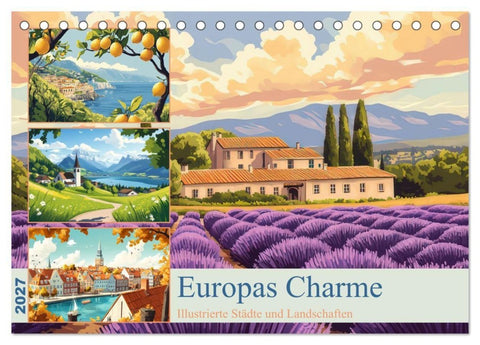 Europas Charme (Tischkalender 2027 DIN A5 quer), CALVENDO Monatskalender