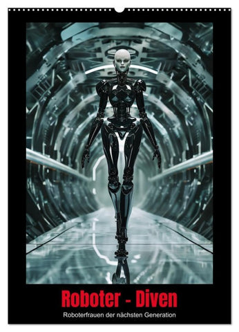 Roboter - Diven (Wandkalender 2027 DIN A2 hoch), CALVENDO Monatskalender