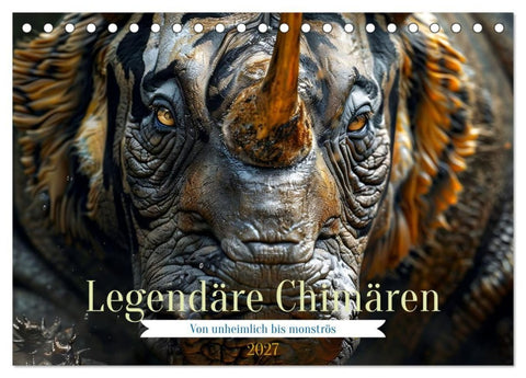 Legendäre Chimären - Von unheimlich bis monströs (Tischkalender 2027 DIN A5 quer), CALVENDO Monatskalender