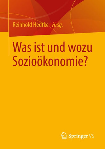 Was ist und wozu Sozioökonomie?