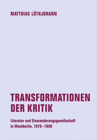 Transformationen der Kritik
