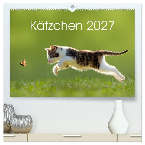 Kätzchen 2027 (hochwertiger Premium Wandkalender 2027 DIN A2 quer), Kunstdruck in Hochglanz
