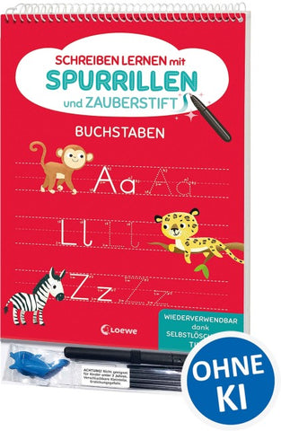 Schreiben lernen mit Spurrillen und Zauberstift - Buchstaben