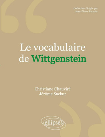 Le vocabulaire de Wittgenstein