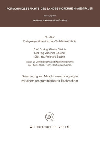 Berechnung von Maschinenschwingungen mit einem programmierbaren Tischrechner