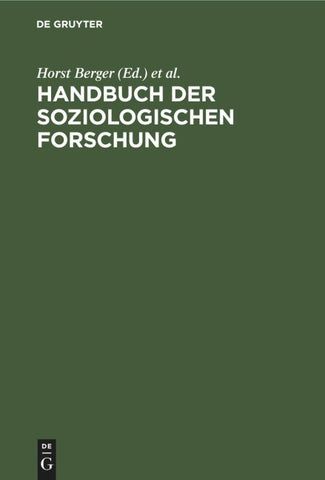 Handbuch der soziologischen Forschung
