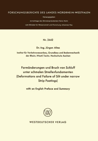 Formänderungen und Bruch von Schluff unter schmalen Streifenfundamenten