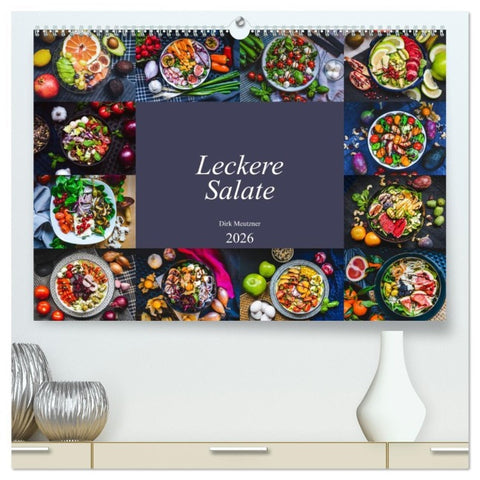 Leckere Salate (hochwertiger Premium Wandkalender 2026 DIN A2 quer), Kunstdruck in Hochglanz