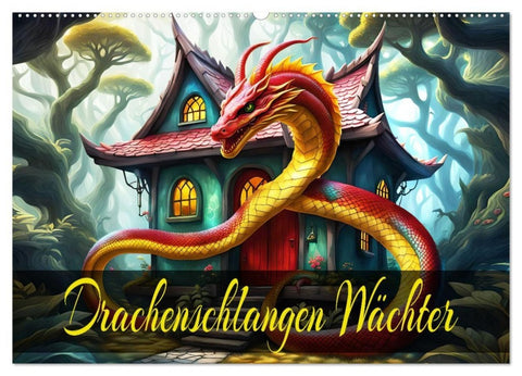 Drachenschlangen Wächter (Wandkalender 2027 DIN A2 quer), CALVENDO Monatskalender