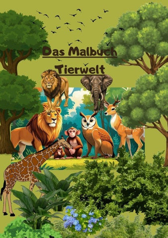Das Malbuch die Tierwelt für Kinder und Erwachsene
