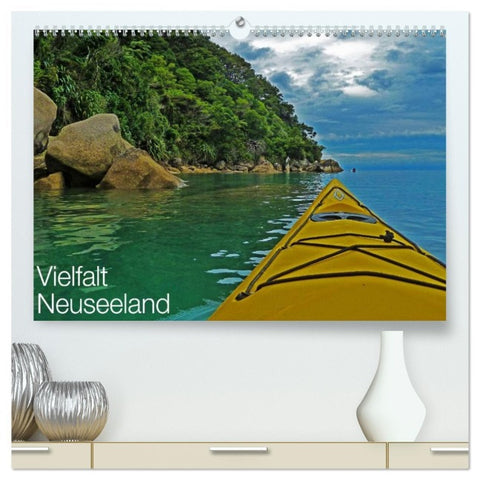 Vielfalt Neuseeland (hochwertiger Premium Wandkalender 2026 DIN A2 quer), Kunstdruck in Hochglanz