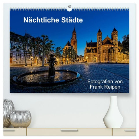 Nächtliche Städte (hochwertiger Premium Wandkalender 2026 DIN A2 quer), Kunstdruck in Hochglanz