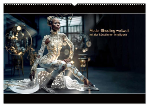 Model-Shooting weltweit mit der künstlichen Intelligenz (Wandkalender 2027 DIN A2 quer), CALVENDO Monatskalender