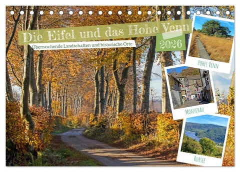 Die Eifel und das Hohe Venn (Tischkalender 2026 DIN A5 quer), CALVENDO Monatskalender