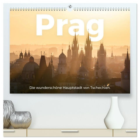 Prag - Die wunderschöne Hauptstadt von Tschechien. (hochwertiger Premium Wandkalender 2027 DIN A2 quer), Kunstdruck in Hochglanz