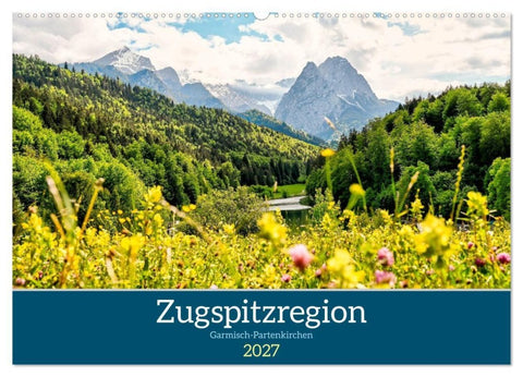 Zugspitzregion Garmisch-Partenlirchen (Wandkalender 2027 DIN A2 quer), CALVENDO Monatskalender